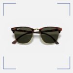 Ray-ban CLUBMASTER Poli Haut Écaille de tortue sur Doré – Image 2